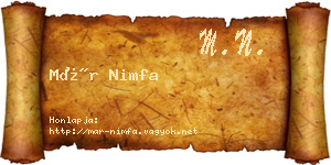 Már Nimfa névjegykártya